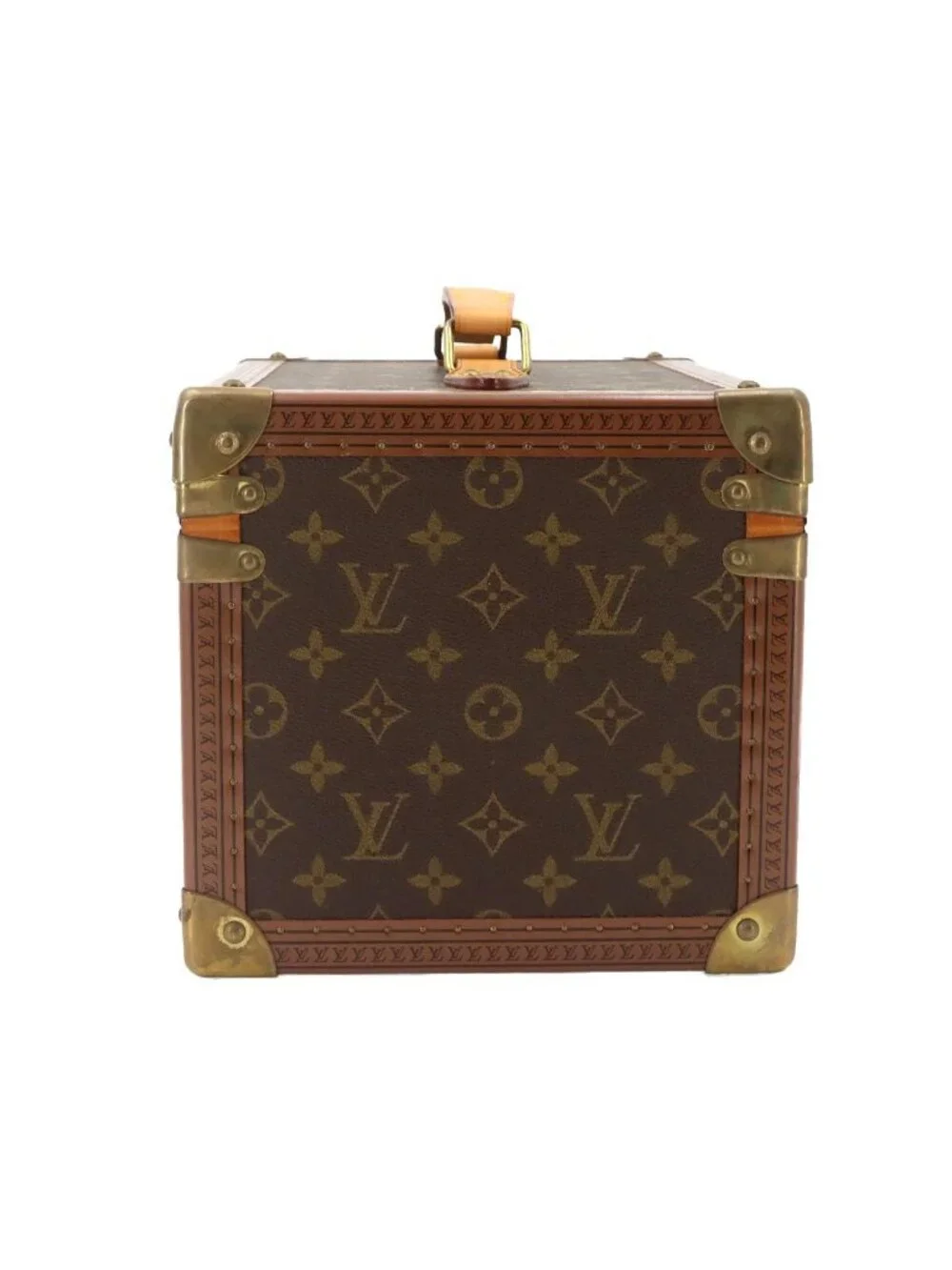 Louis Vuitton Monogram Boite Flacon Makeup Box Vanity Hand Bag Brown